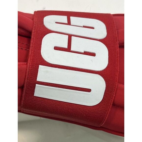 UGG Size 8.5 Sneakers Red White Logo Spell Out Neutra 1095097 Neoprene - Picture 10 of 15